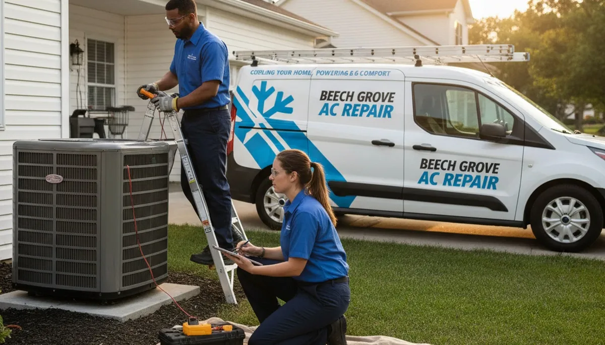 Professional AC repair technician serving residential cooling systems in Indianapolis, IN